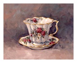 Rose Nosegay Teacup Prints by Barbara Mock