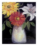 Flowers on Black II Print by Shari White