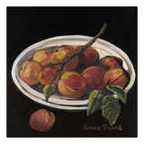 Bowl of Peaches Poster by Suzanne Etienne
