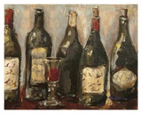 Wine Bar with French Glass Affiches par Nicole Etienne