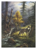 Loup gris Affiches par Rudi Reichardt