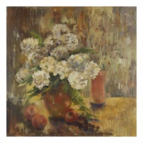 White Hydrangea Posters by Lorrie Lane
