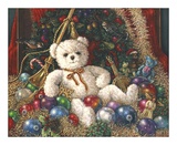 Ours et boules de Noël Affiches par Janet Kruskamp