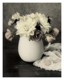 White Blooms I Print by Dianne Poinski