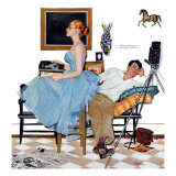 One Way Affair  - Saturday Evening Post "Leading Ladies", September 10, 1955 pg.23 Reproduction procédé giclée par George Hughes