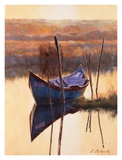 Blue Boat Prints by Nenad Mirkovich