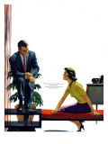 The Case of the Dead Man's Daughter - Saturday Evening Post "Men at the Top", August 10, 1957 pg.15 Giclee Print by James Bingham