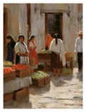 Vegetable Market Print by Roger Williams