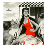 Red Hot Woman  - Saturday Evening Post "Leading Ladies", May 22, 1954 pg.83 Giclee Print by Artist Unkown
