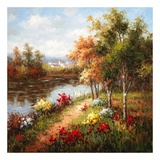 Poppies and Stream Posters par Hulsey 