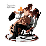 Treachury at Rock Point  - Saturday Evening Post "Leading Ladies", January 5, 1957 pg.33 Giclee Print by Robert Meyers
