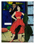 Marriage Bait  - Saturday Evening Post "Men at the Top", August 17, 1957 pg.26 Giclee Print by Morgan Kane