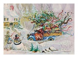 Santa's Dumptruck Posters by Peggy Abrams