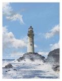 Phare sur les rochers Posters par Robert G. Radcliffe
