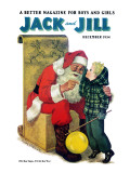 Secret for Santa - Jack and Jill, December 1954 Giclee Print by Nancy Wolterrate
