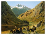 Indian Maurauders In Party Fording Stream Poster by Henry Farny
