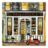 Boulangerie and Red Scooter Art par Suzanne Etienne