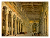 Interior of the Church of San Paolo Fuori Le Mura, Posters by Giovanni Paolo Pannini
