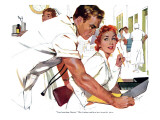 Even Doctors Are Human  - Saturday Evening Post "Leading Ladies", April 3, 1954 pg.26 Giclee Print by Robert Meyers
