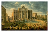 The Trevi Fountain in Rome Kunst von Giovanni Paolo Pannini