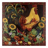 Wine and Rooster Poster by Suzanne Etienne