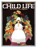 Giving Thanks - Child Life, November 1925 Giclee Print by Hazel Frazee