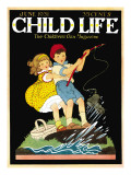 What a Catch - Child Life, June 1931 Giclee Print by Hazel Frazee