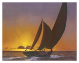 Sails in the Sunset Láminas por Diane Romanello