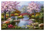 Japanese Garden in Bloom Posters by Sung Kim