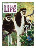 Monkies - Child Life, November 1946 Giclee Print by Jack Murray