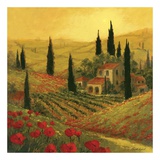 Coquelicots de Toscane II Art par Art Fronckowiak
