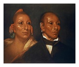 Blackhawk and his son Whirling Thunder Affiche par J.W. Jarvis