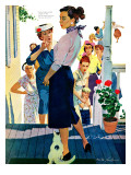 Strangers in Town, 2 - Saturday Evening Post "Leading Ladies", May 30, 1959 pg.19 Giclee Print by Mike Ludlow