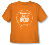 Toddler: Tootsie Roll - Pop Logo Orange T-Shirt