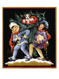 Bringing Home the Tree - Child Life, December 1928 Giclee Print by Hazel Frazee