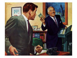 Dangerous Gift - Saturday Evening Post "Men at the Top", August 8, 1959 pg.24 Giclee Print by Larry Kritcher