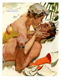 The Flordia Assignment - Saturday Evening Post "Leading Ladies", March 13, 1954 pg.35 Giclee Print by Thorton Utz