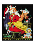 Santa at Work - Child Life, December 1939 Giclee Print by Keith Ward