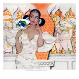 The Girl Who Gambled  - Saturday Evening Post "Leading Ladies", February 6, 1960 pg.26 Giclee Print by Joe deMers
