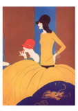 Art Deco Two Women Doing Make Up. Plakater Art Deco Two Women Doing Make Up. Plakater