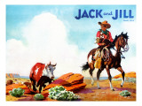 Out on the Range - Jack and Jill, March 1942 Giclee Print by Manning de V. Lee