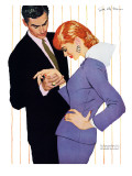 I Love You, Mama Girl - Saturday Evening Post "Men at the Top", March 31, 1956 pg.25 Giclée-Druck von Joe deMers