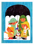 Rain Kids - Jack and Jill, April 1957 Reproduction procédé giclée par Jack Weaver
