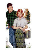 The Girl Back Home - Saturday Evening Post "Leading Ladies", January 14, 1956 pg.24 Giclee Print by John Fernie