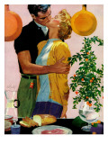 Man With a Past - Saturday Evening Post "Leading Ladies", December 31, 1955 pg.22 Reproduction procédé giclée par Al Buell