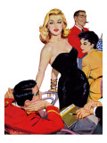 The Mystery of X - Saturday Evening Post "Leading Ladies", October 1, 1955 pg.35 Giclee Print by John Fernie