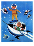 A Day in Outerspace - Jack and Jill, September 1957 Giclee Print by Lou Segal