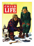 Ice Fishing - Child Life, February 1946 Giclee Print by Keith Ward