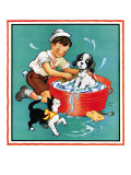 Time For a Bath - Child Life, June 1935 Giclee-trykk av Clarence Biers