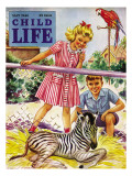Baby Zebra - Child Life, May 1946 Giclee Print by Katherine Wireman